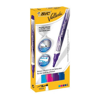 Bic Whiteboard Marker Velleda Fashion 4/et