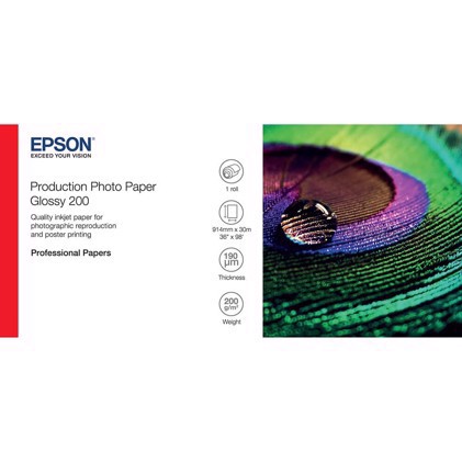 Epson Production Photo Paper Glossy 200 36" x 30 metrów