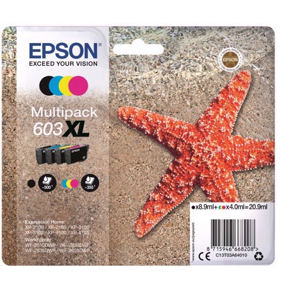 Epson T03U Multipack 4 kolory 603XL wkład tuszu.