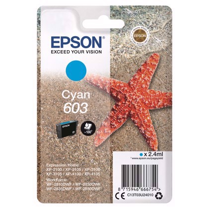 Epson T03U Cyjanowy wkład 603 do tuszu