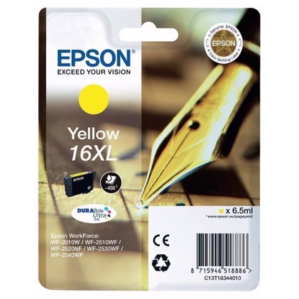 Epson T1634 Kartusz z żółtym tuszem XL