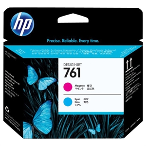 HP 761 magenta & cyan designjet głowica drukująca