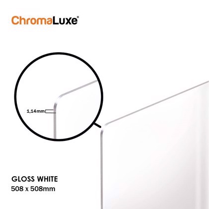 ChromaLuxe Metal Photo Panels  Gloss White Aluminium 508 x 508 x 1,14 mm 