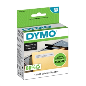 Dymo Label Return 25 x 54 perm biały mm, 500 szt.