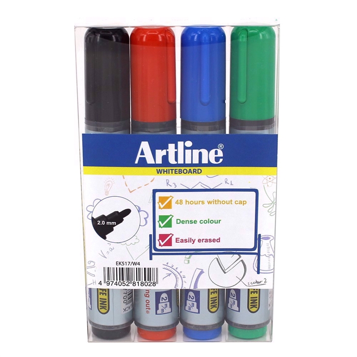Artline Whiteboard Marker 517 zestaw 4 sztuk