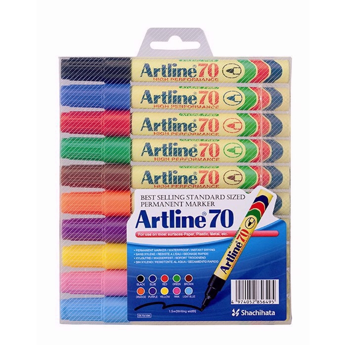 Markery Artline 70 Permanent 10-sztukowy zestaw