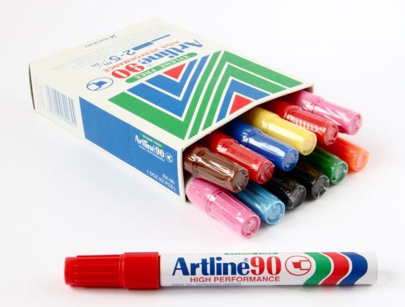 Artline Marker 90 w kolorach 5.0, różne kolory.