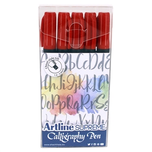 Artline Supreme Pióro kaligraficzne 5 - zestaw czerwony