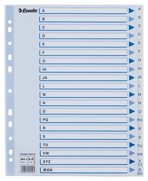 Esselte Register PP A4 Maxi A-Å biały