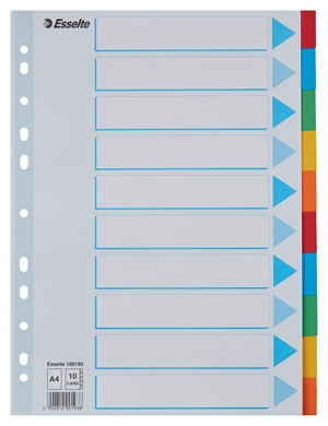 Esselte Faneblade karton A4 10-delt

Opis: Esselte Faneblade wykonane z kartonu w rozmiarze A4, podzielone na 10 części.