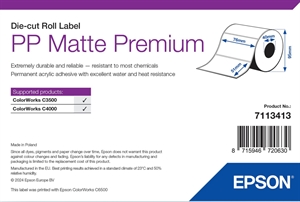 Epson PP Matowe Etykiety Premium, Wycięte etykiety, 76 x 51mm (535 etykiet)