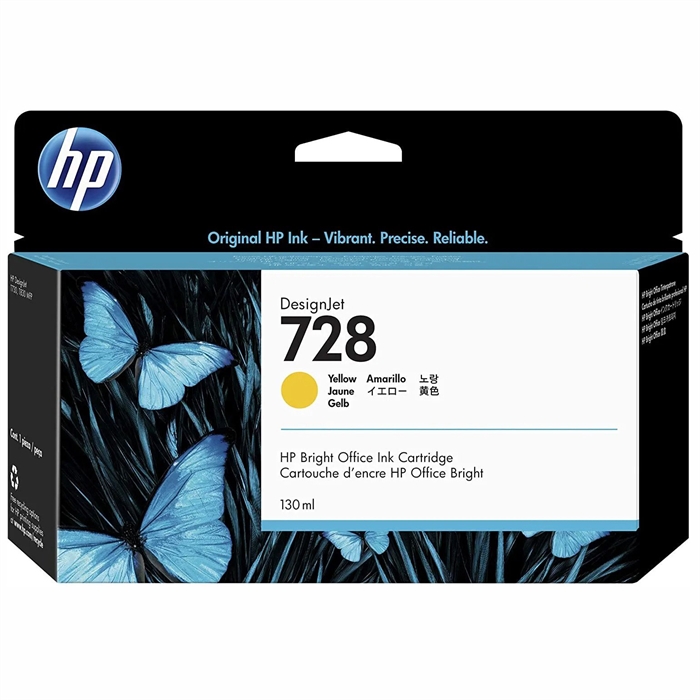 HP 728 130-ml Yellow DesignJet Wkład atramentowy