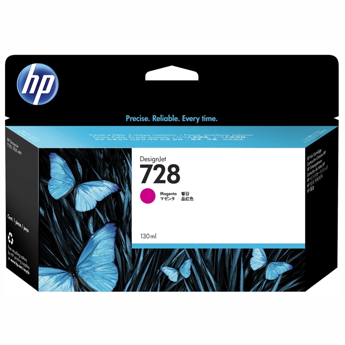 HP 728 130-ml Magenta DesignJet pojemnik z tuszem