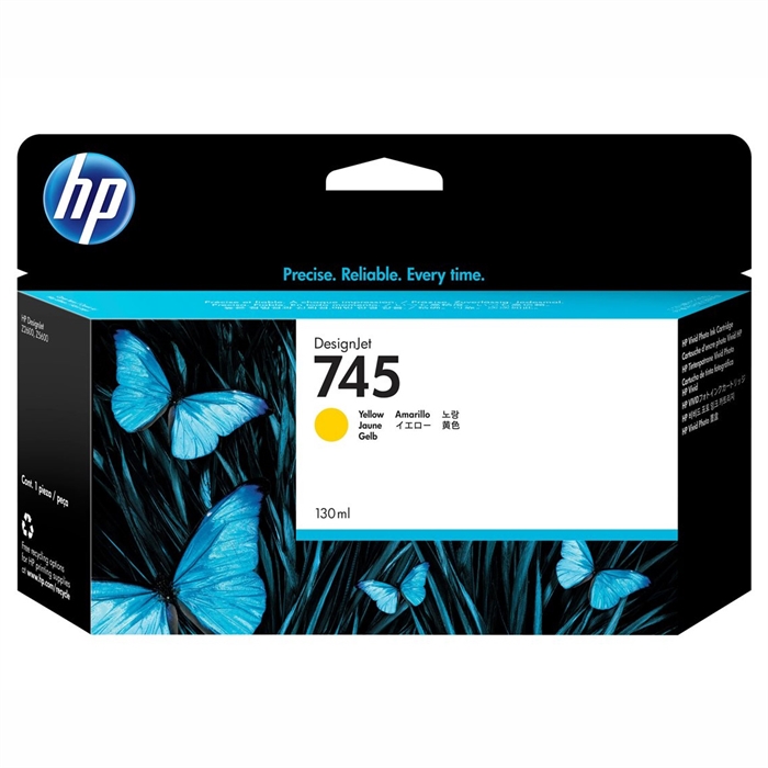 HP 745 yellow pojemnik z tuszem, 130 ml