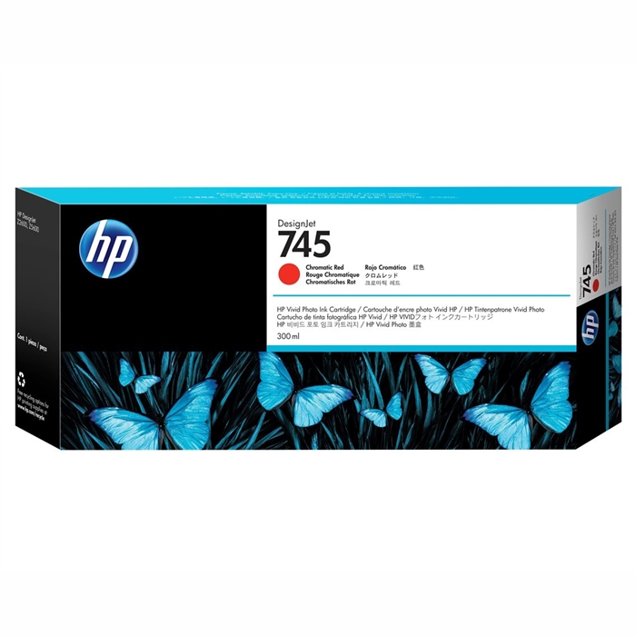 HP 745 cromatic red pojemnik z tuszem, 300 ml