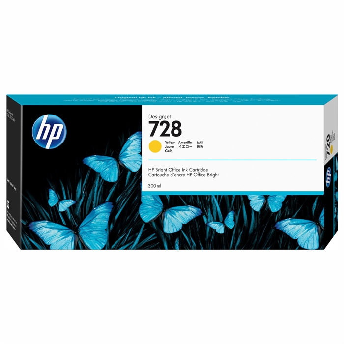 HP 728 300-ml Yellow DesignJet pojemnik z tuszem