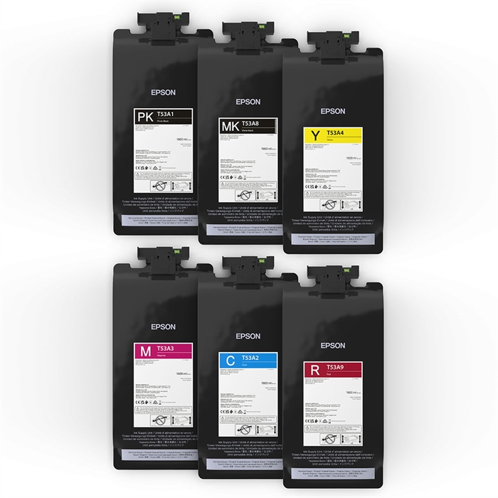 Kompletny zestaw worków z atramentem o pojemności 1600 ml do drukarki Epson SureColor T7700DL