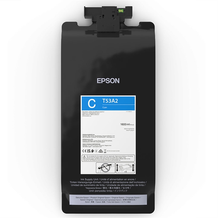 Epson torba z atramentem Cyan 1600 ml - T53A2