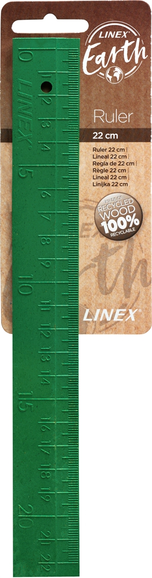 Linex ziemia linialna zielona 22 cm