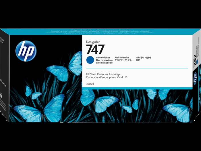 HP 747 300-ml Chromatic Blue DesignJet pojemnik z tuszem