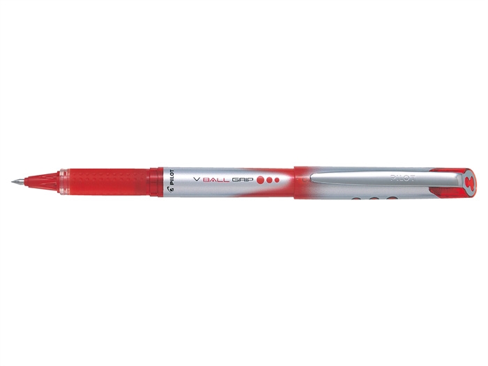 Pióro pilotowe z kapturem V-Ball Grip 0,7 czerwony