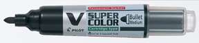 Pisak Pilot Marker V-Super Color BG, okrągły, 0,9 mm, kolor czarny