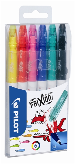 Pilot Frixion Colors 0,7 to zestaw kolorowych pisaków (6 sztuk).
