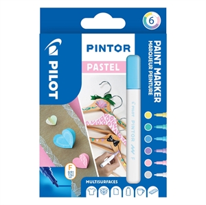 Pisak Pilot Marker Pintor Fine Pastel Mix 1,0 (6 sztuk)