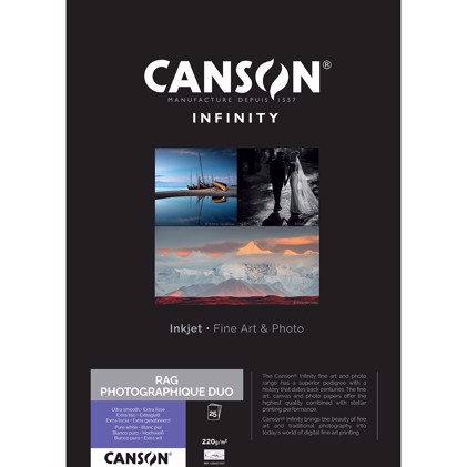 Canson Rag  Photographique Duo 220 gms A3+, 25 arkuszy