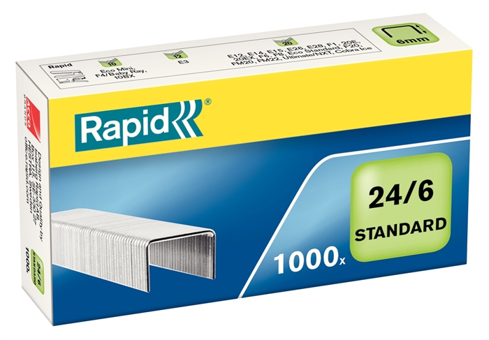 Rapid Spinacze do zszywek 24/6 standardowe (1000)