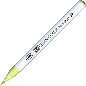 ZIG Clean Color Pensel Pen 045 jasny zielonozielony odwarstwienie.