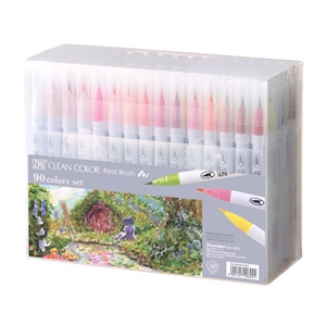 Zestaw pisaków ZIG Clean Color Pensel z 90 kolorami