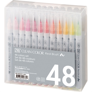 Zestaw pędzli ZIG Clean Color Pen 48 sztuk