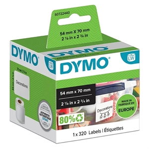 Dymo Label Uniwersalny 54 x 70, perm, biały (320 szt.)