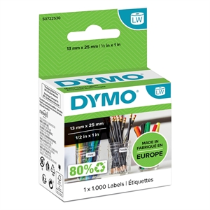 Dymo Label Multi 25 x 13 podwójnie zdejmowalne, białe (100 szt.)