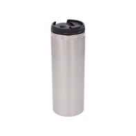 Stainless Steel Thermo Travel Mug  450 ml / 15oz - Silver Straight
