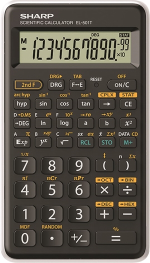 Ostrze Techniczny kalkulator SHARP EL-501TBWH, Czarno-Biały