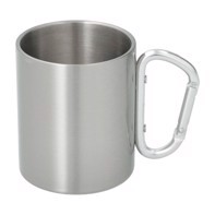 Stainless Steel Thermo Carabiner Mug 10oz - Silver Diswasher Safe