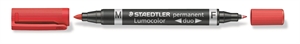 Staedtler Marker Lumocolor Duo Perm 0,6-1,5mm czerwony