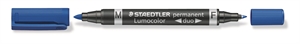 Marker staedtler Lumocolor Duo Perm 0,6-1,5mm kolor niebieski.