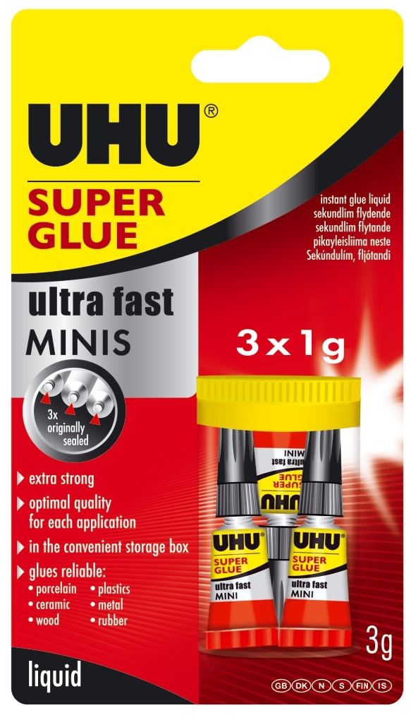 UHU Sekundlim super minis 3x1g