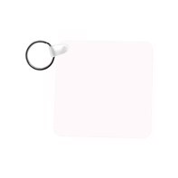 Unisub Keychain - Square 2 Sided Gloss White FRP - 57,2 x 57,2 x 2,29 mm