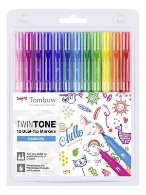 Tombow Marker TwinTone Rainbow 0,3/0,8 (12) -> Marker Tombow TwinTone Rainbow 0,3/0,8 (12)