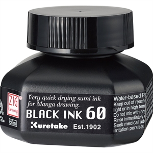 ZIG Cartoonist Black Ink 60 czarny