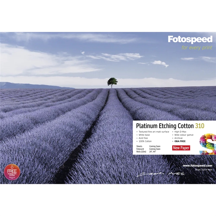 Fotospeed Platinum Etching Cotton 310 g/m² - A3, 25 arkusz