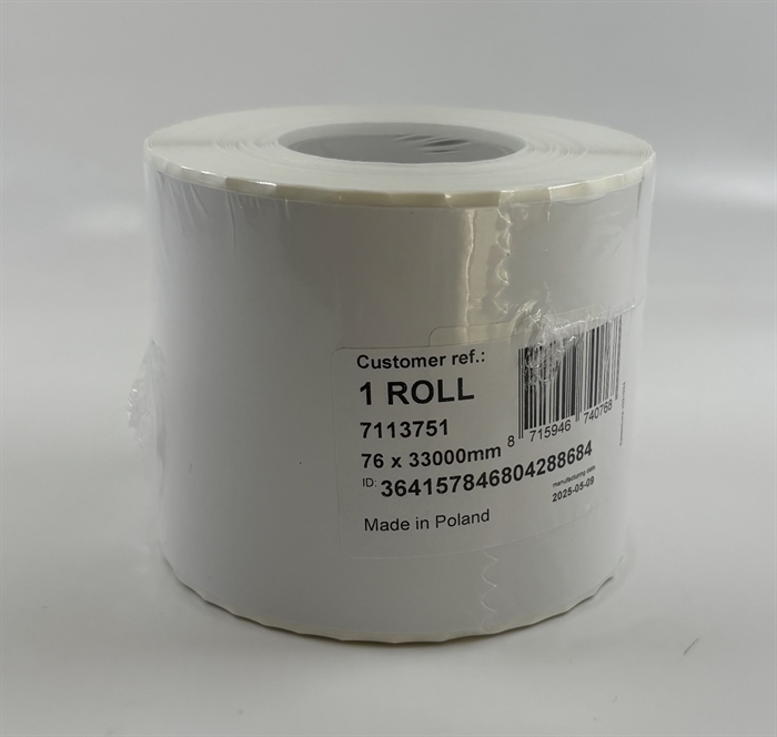 Epson Wysokopołyskowa Etykieta, nieskończony ciąg, 76 mm x 33 metry